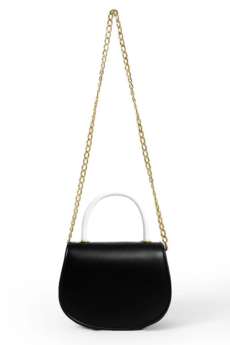Culture Bow Charm Handbag-Black