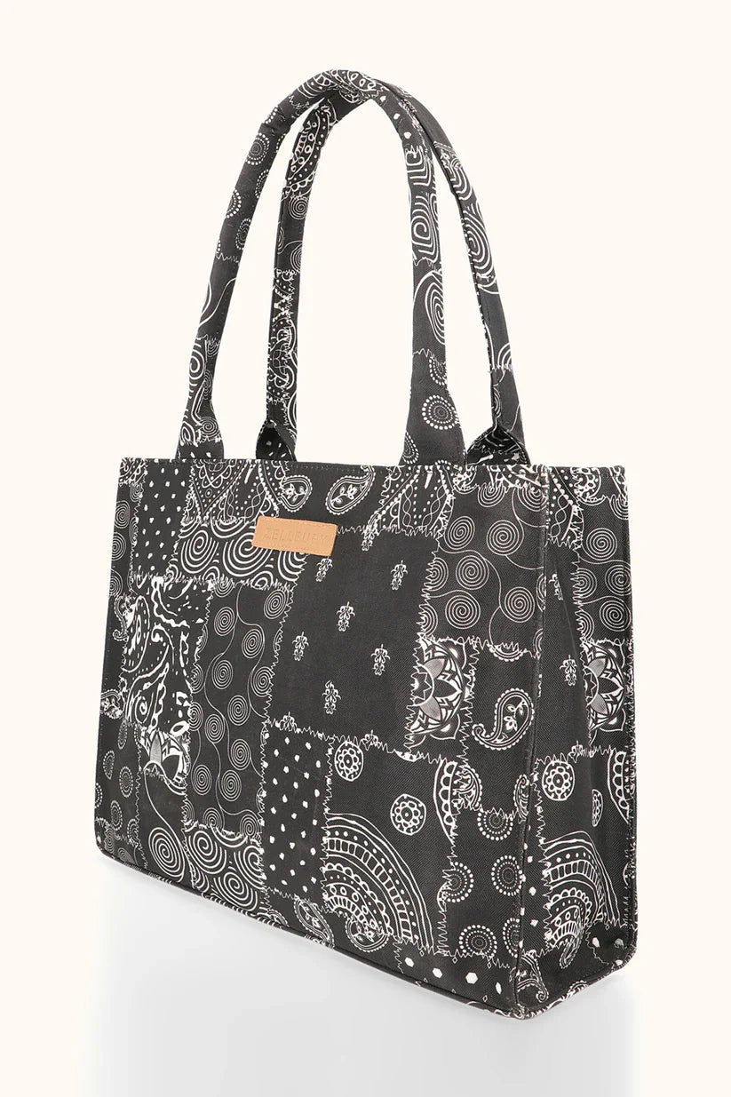 Culture Canvas Black Print Tote