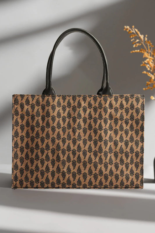 Culture Canvas Tote Premium Handle Brown