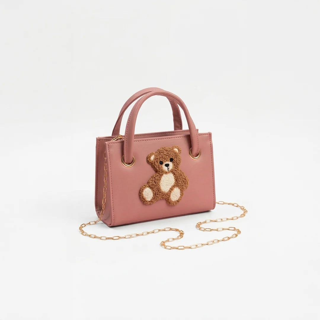 Culture Teddy Bear Mini Handbag- Pink