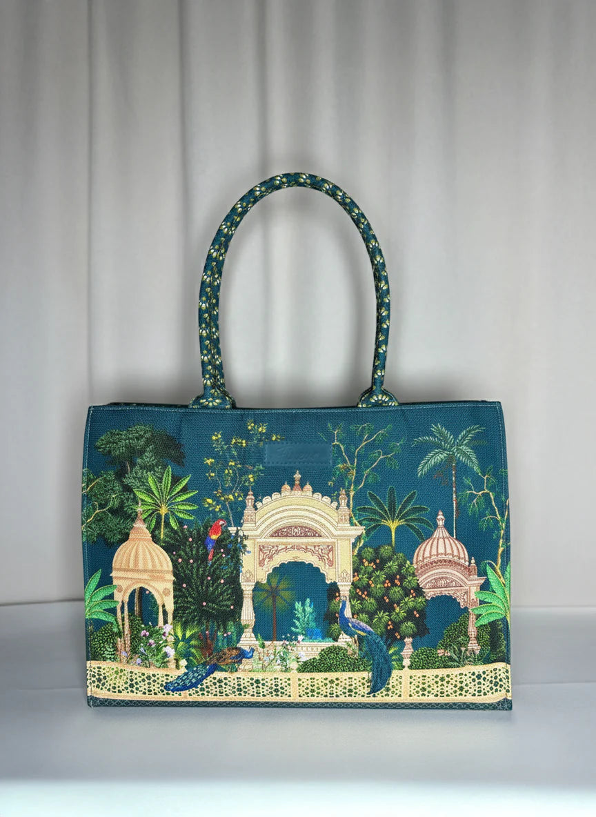Culture Canvas Tote Bag Peacock