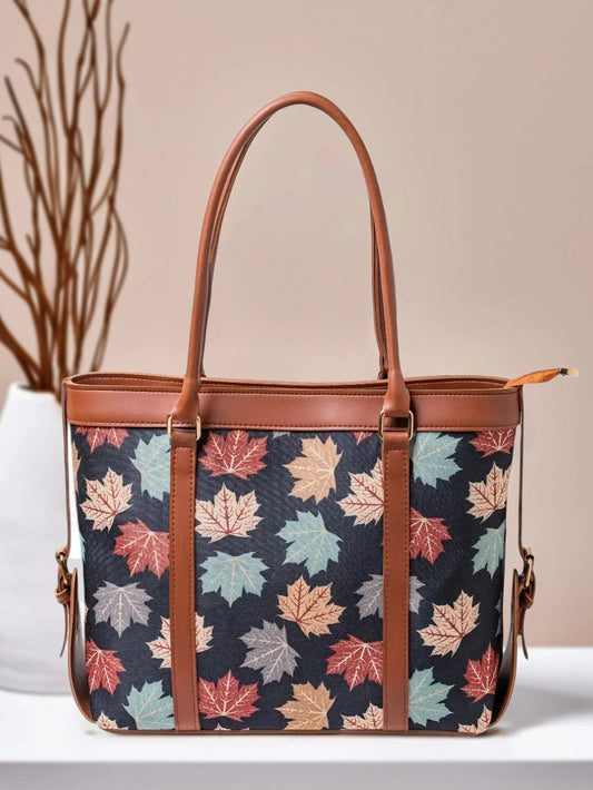 Culture Strap Canvas Tote Bag Autumn Leaf