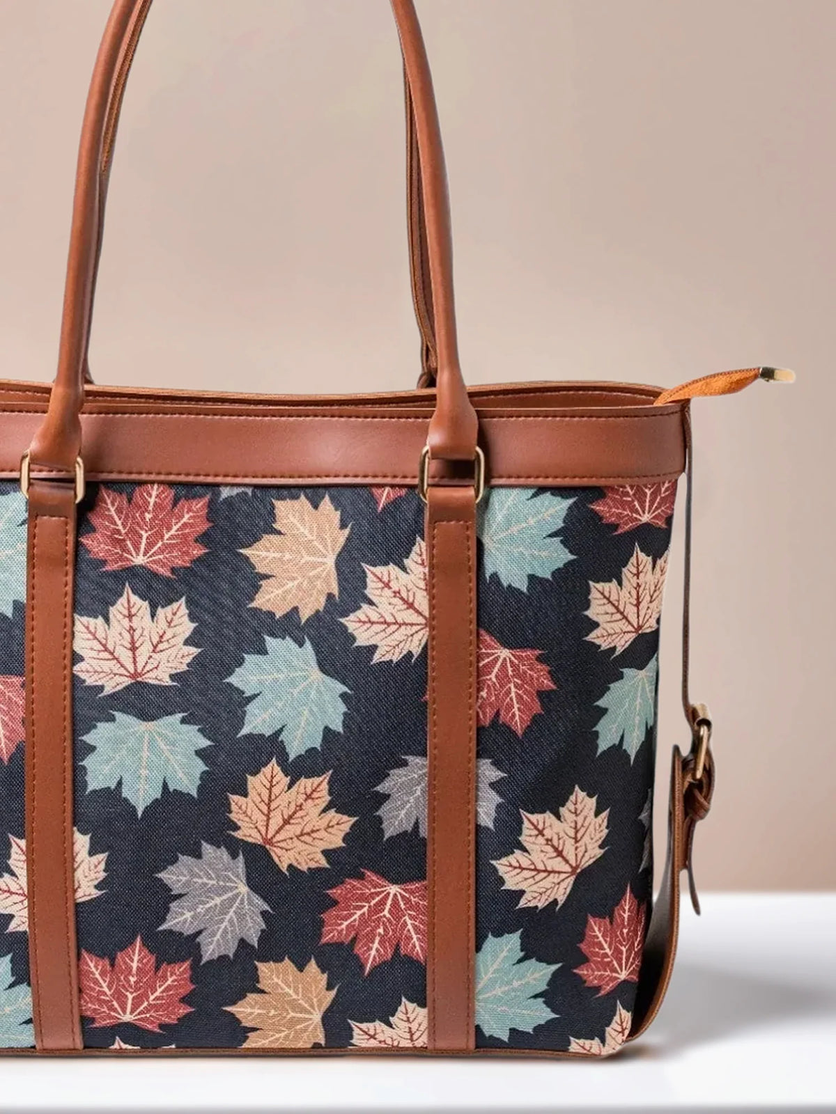 Culture Strap Canvas Tote Bag Autumn Leaf