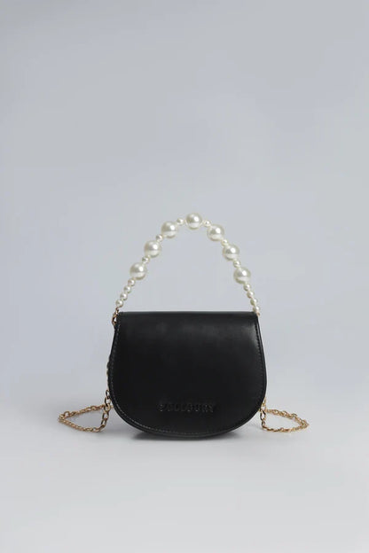 Culture Mini Pearl Handbag-Black
