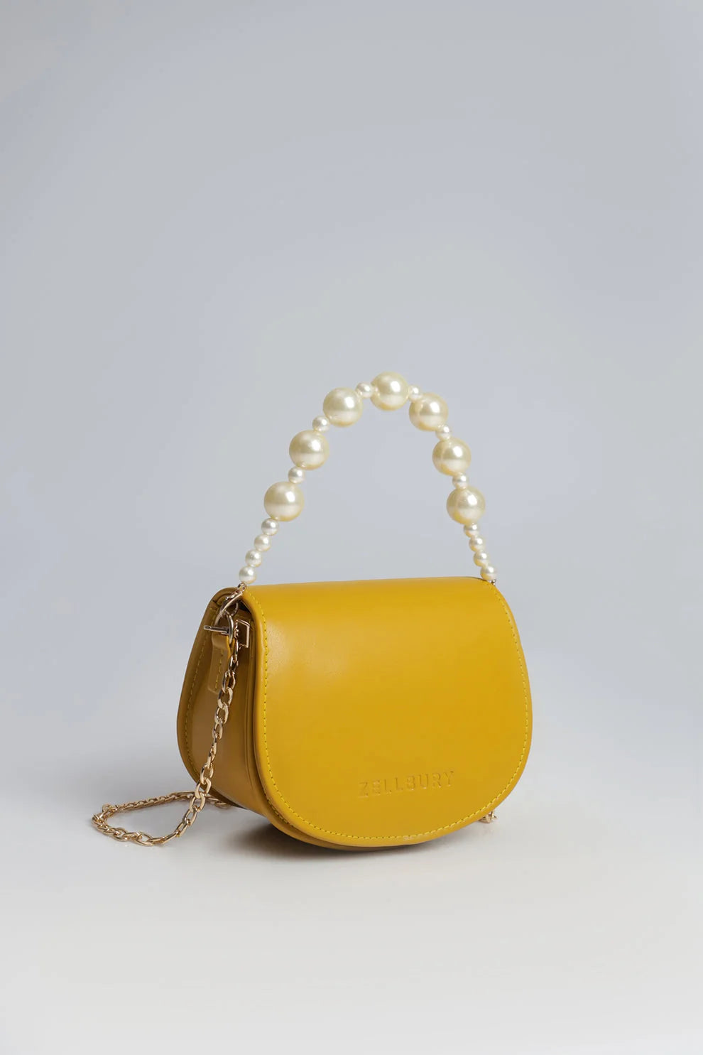 Culture Mini Pearl Handbag-Yellow