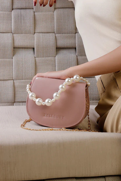 Culture Mini Pearl Handbag-Pink