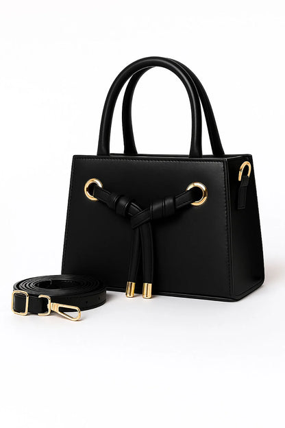 Culture Knot Mini Handbag-Black
