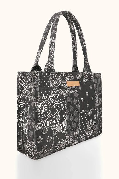 Culture Canvas Black Print Tote