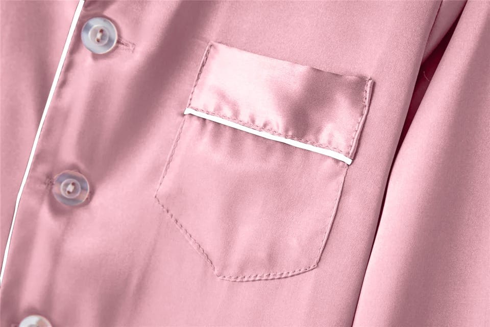 Kids Silk PJ Set - Pink