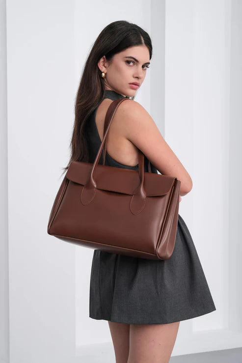 Culture Office Tote - Dark Brown