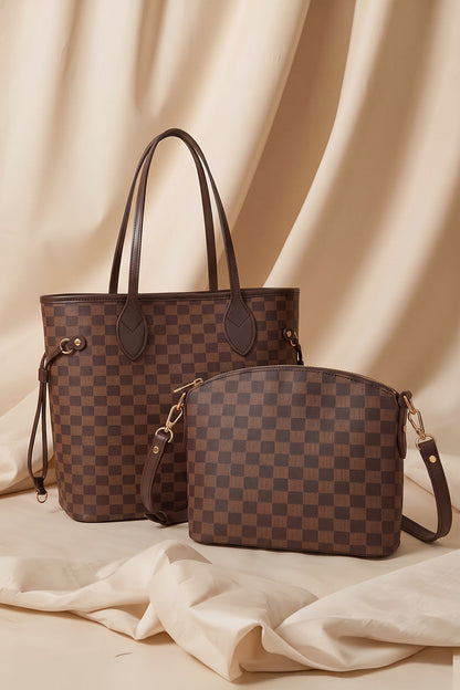 Culture Duo Tote Checkered - Brown