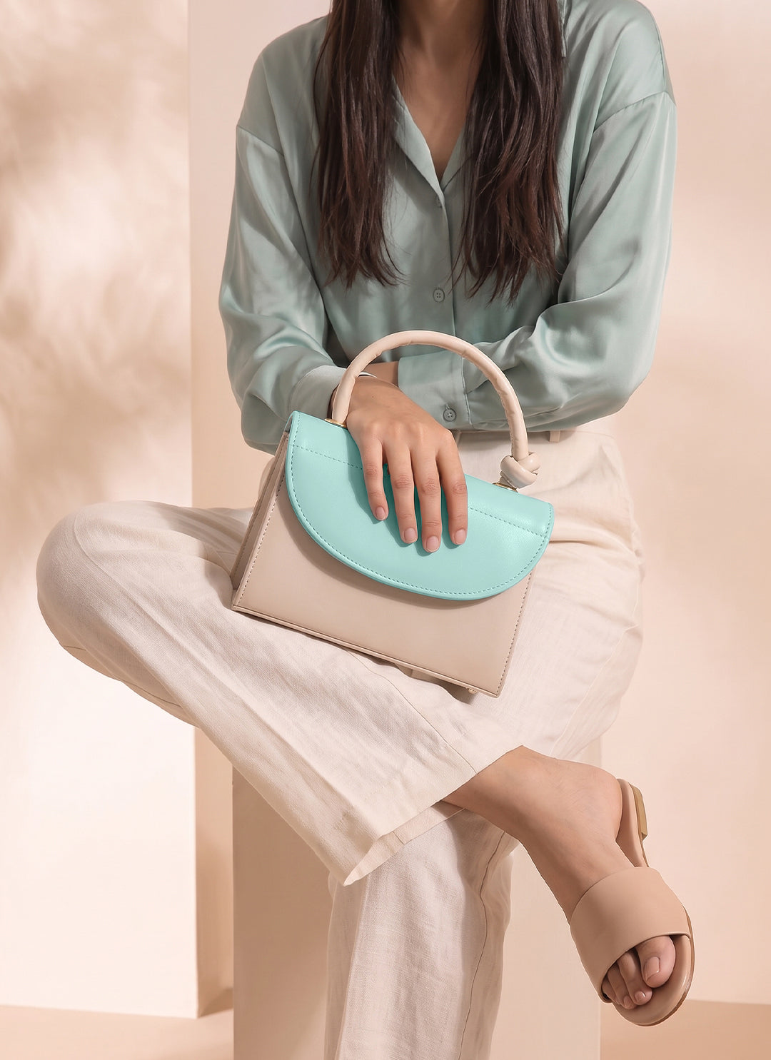 Culture Handbag Stella Knot - Cyan