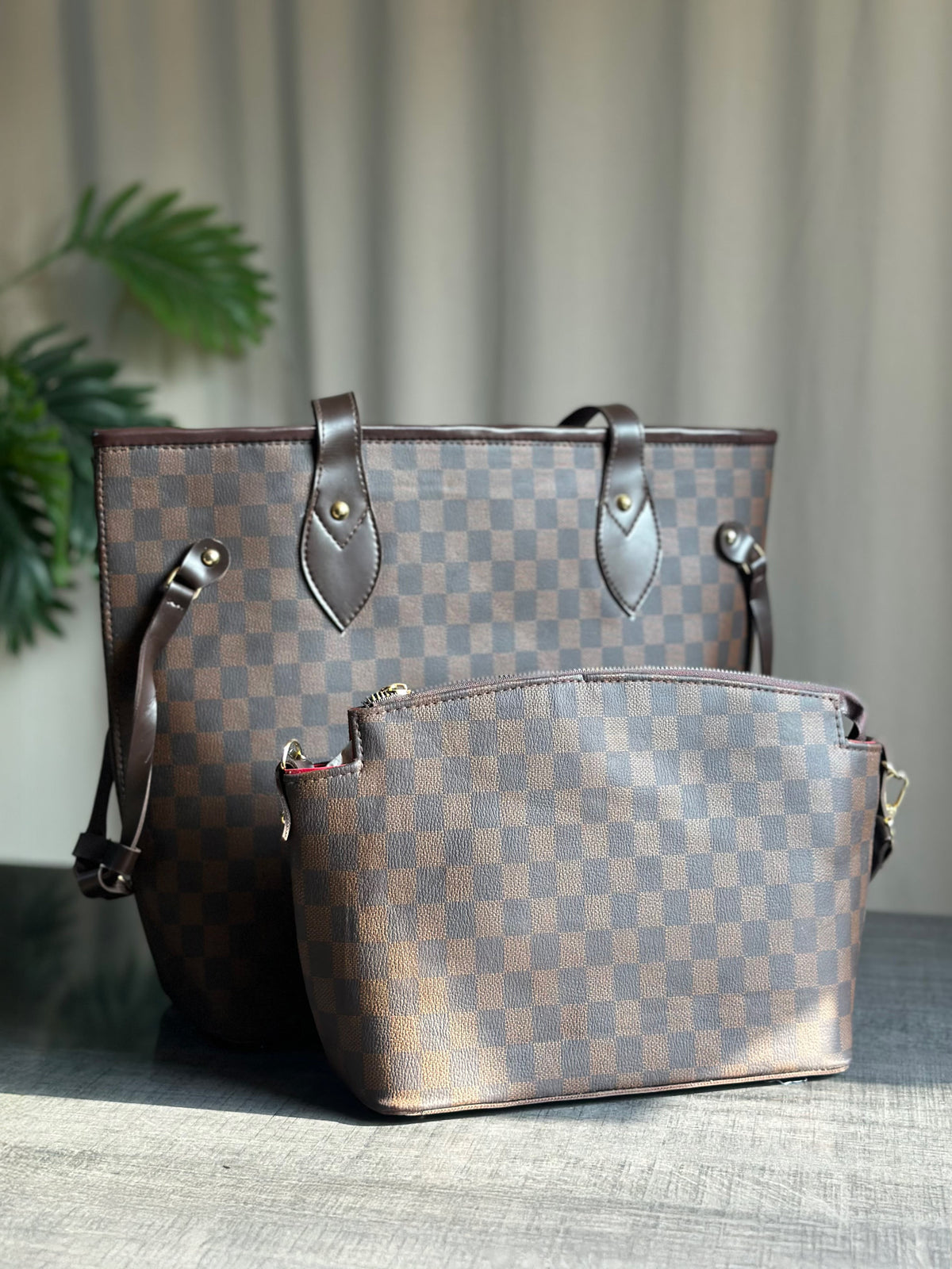 Culture Duo Tote Checkered - Brown