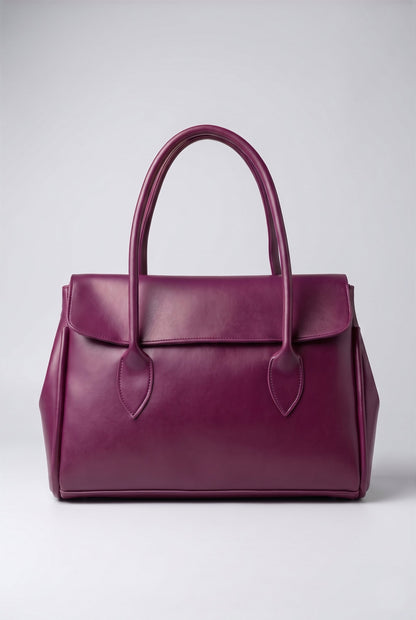 Culture Office Tote - Red Wine (Magenta +Maroon)