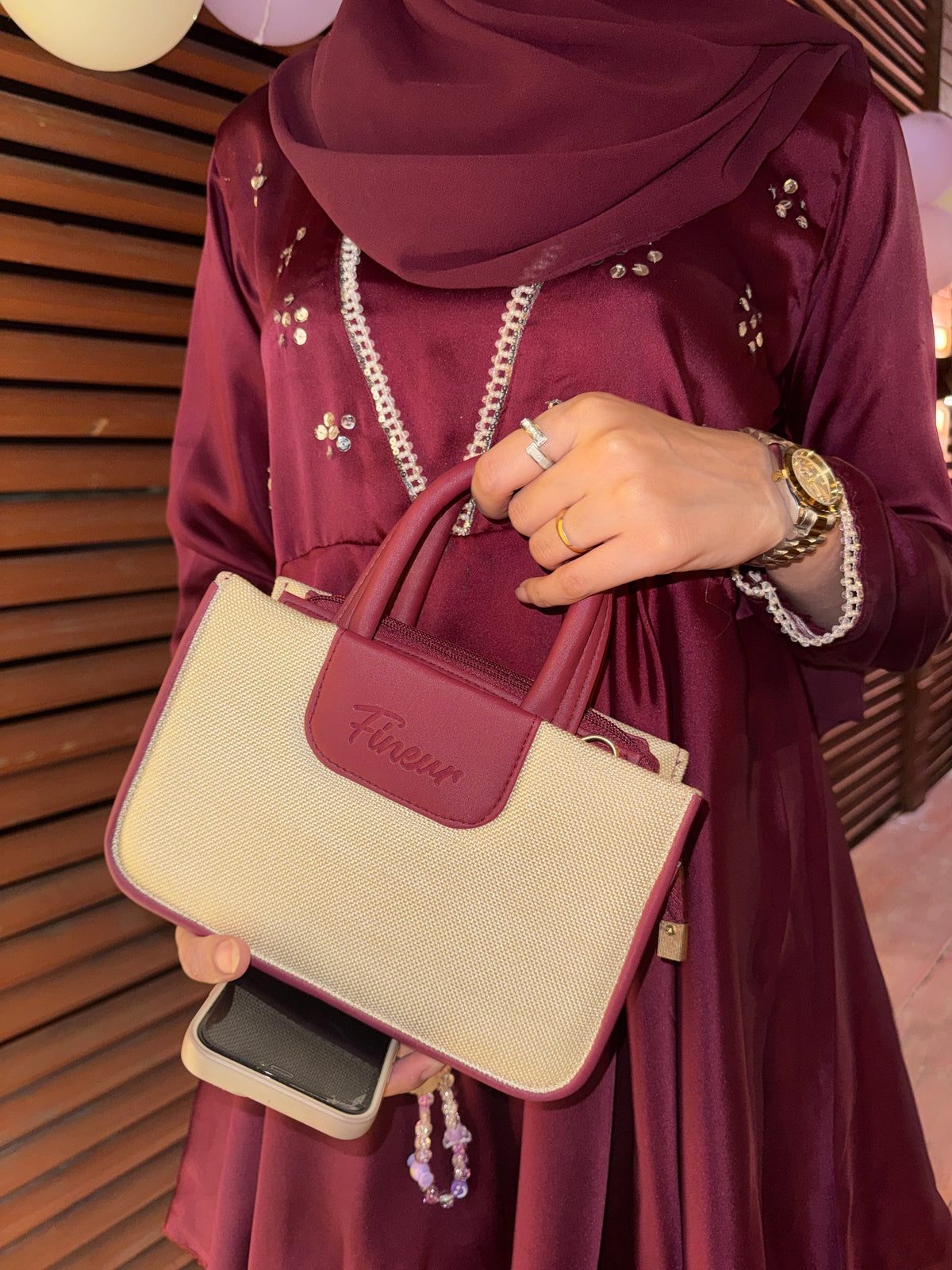 Culture HandBag Haze - Maroon