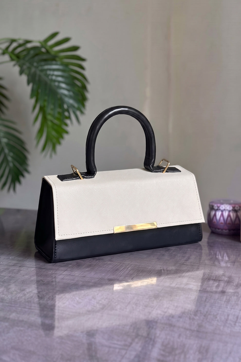 Culture Handbag Vesper - Cream And Black