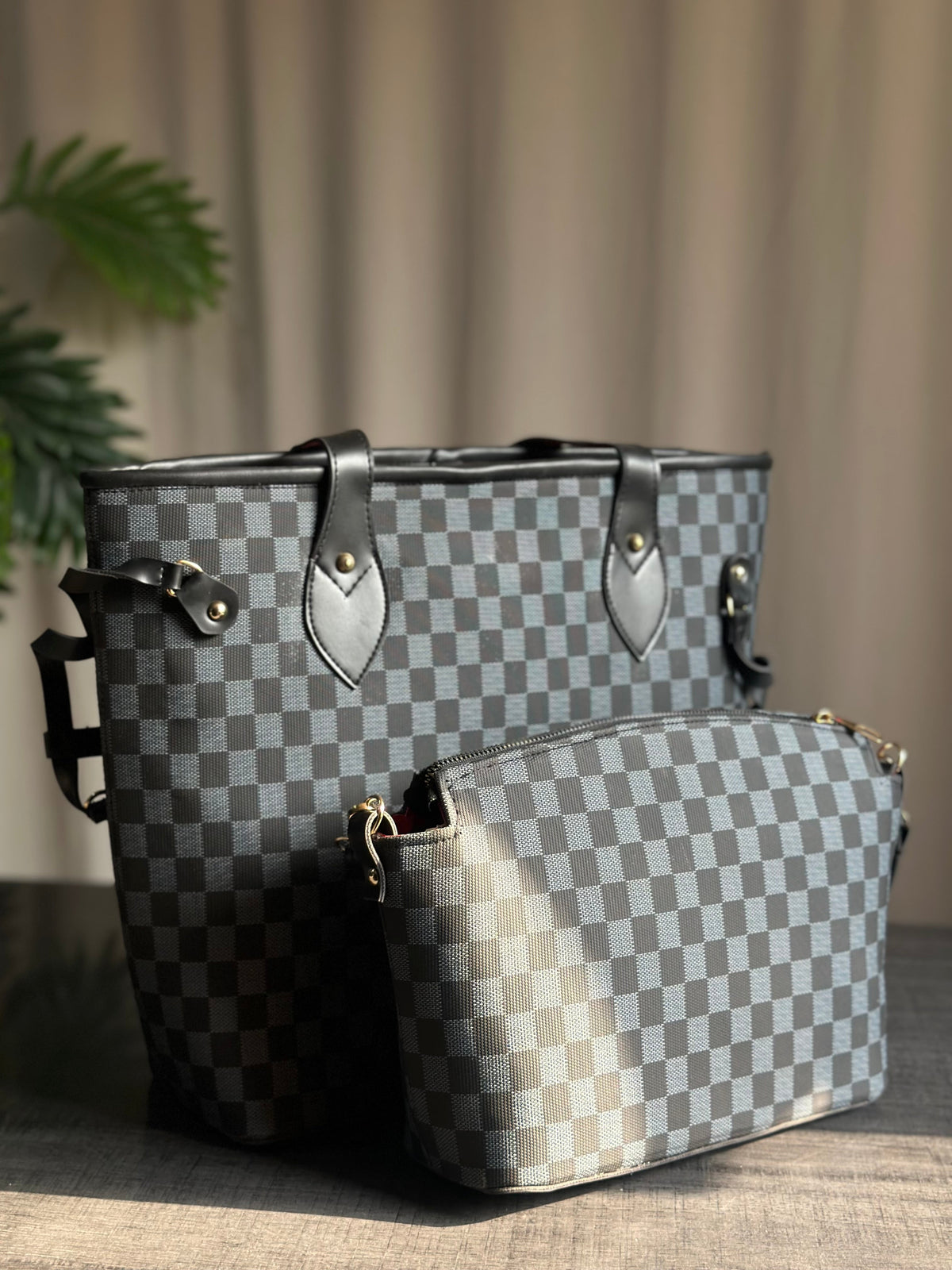 Culture Duo Tote Checkered - Black