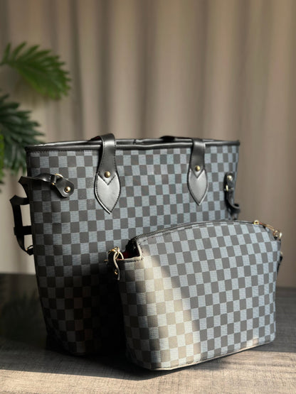 Culture Duo Tote Checkered - Black