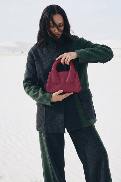 Culture Handbag Crest - Maroon