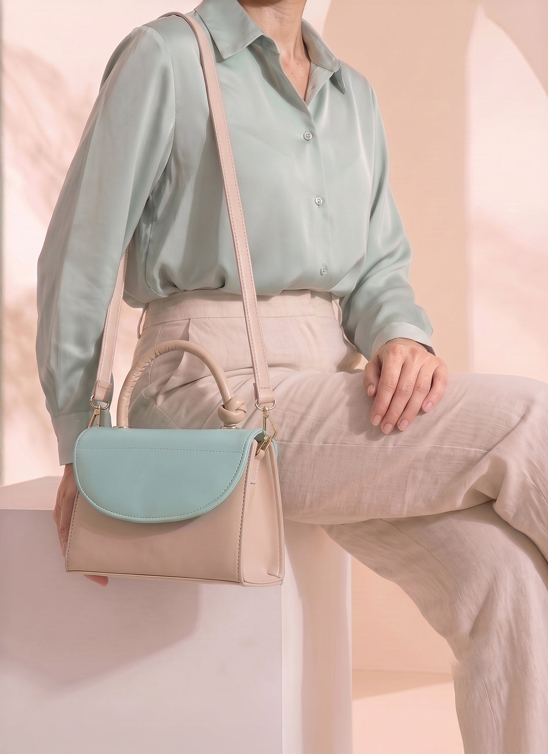 Culture Handbag Stella Knot - Cyan