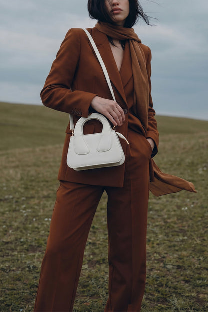 Culture Handbag Crest - White