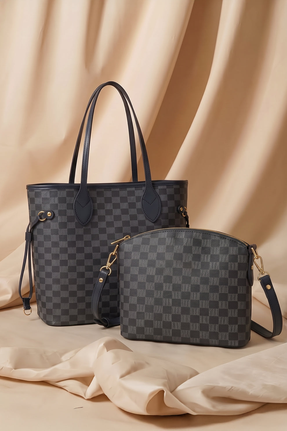 Culture Duo Tote Checkered - Black