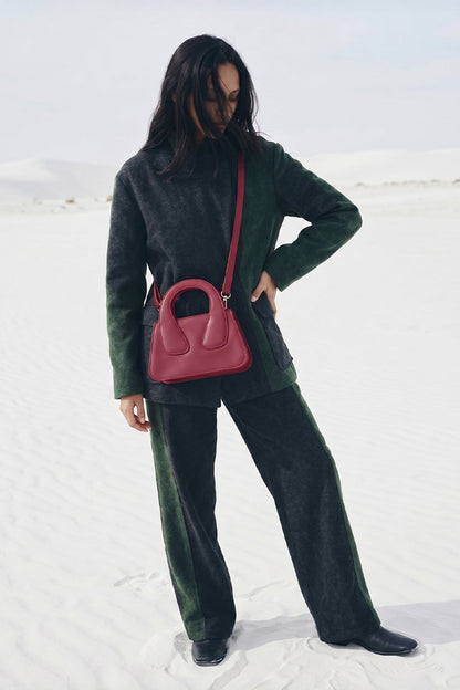 Culture Handbag Crest - Maroon